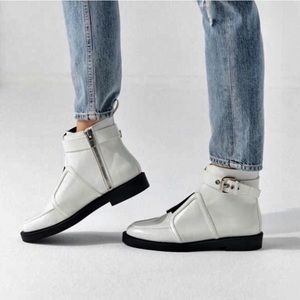 Urban Outfitters White Frankie Boots